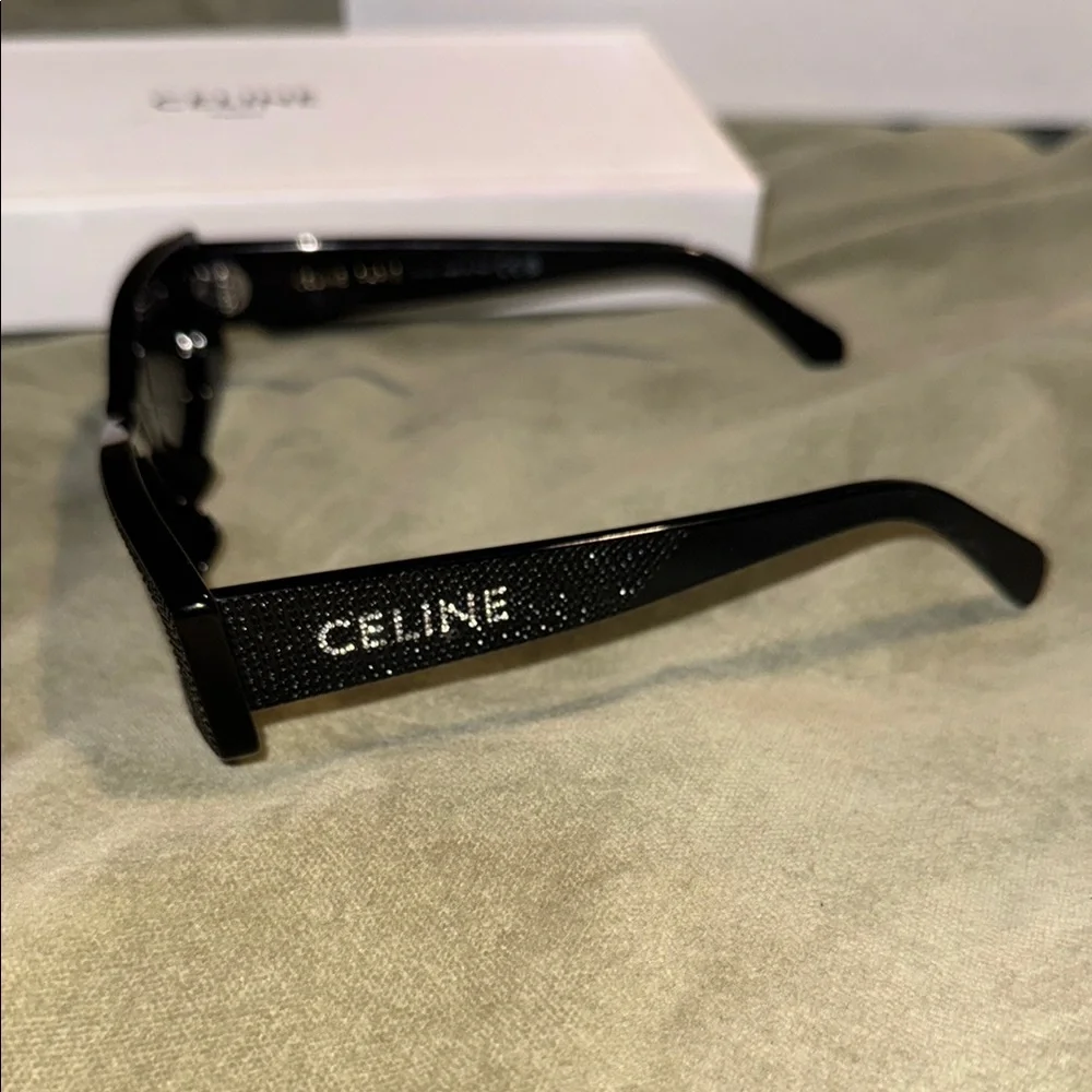 CELINE Black Women's Rectangular Sunglasses